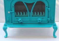 DÖKÜM SOBA MF105MODEL- ŞÖMİNE SOBA- Turkuaz şömine