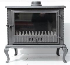 Plazma döküm soba- MF107 MODEL- ŞÖMİNE SOBA- Mat siyah soba