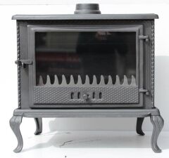 Plazma döküm soba- MF107 MODEL- ŞÖMİNE SOBA- Mat siyah soba