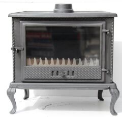 Plazma döküm soba- MF107 MODEL- ŞÖMİNE SOBA- Mat siyah soba