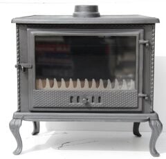 Plazma döküm soba- MF107 MODEL- ŞÖMİNE SOBA- Mat siyah soba