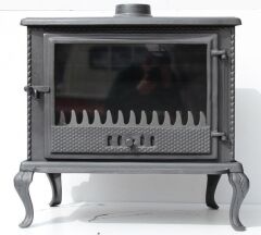 Plazma döküm soba- MF107 MODEL- ŞÖMİNE SOBA- Mat siyah soba