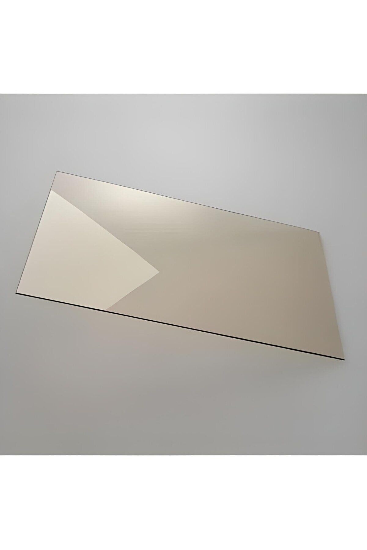 44 x 10.5 Yüksek Isıya Dayanıklı Şömine Kuzine Soba Camı 4 mm - Seramik Cam (Bal Rengi, Şeffaf )