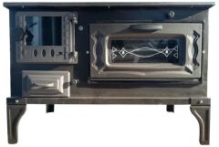 MF44 MODEL SOBA, DÖKÜM SOBA- KUZİNE SOBA -MAT SİYAH SOBA