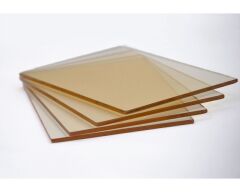 47 x 33  Yüksek Isıya Dayanıklı Şömine Kuzine Soba Camı 4 mm - Seramik Cam (Bal Rengi, Şeffaf)