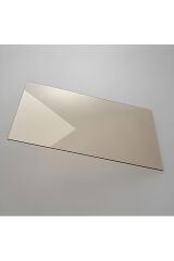 47 x 33  Yüksek Isıya Dayanıklı Şömine Kuzine Soba Camı 4 mm - Seramik Cam (Bal Rengi, Şeffaf)