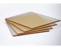 80 x 48 Yüksek Isıya Dayanıklı Şömine Kuzine Soba Camı 4 mm - Seramik Cam (Bal Rengi, Şeffaf)