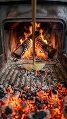 Dorello Metal Soba Gelberisi – Paslanmaz Çelik Izgara ve Kül Temizleme Demiri