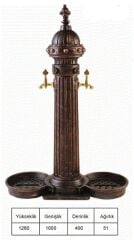 Bahçe çeşmesi-Döküm Çeşme-Boyalı çeşme- Musluklu çeşme