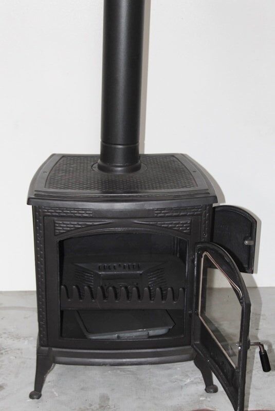 MF125 model soba- Döküm soba -Odun sobası - kömür sobası - oda sobası-Yandan kapaklı soba