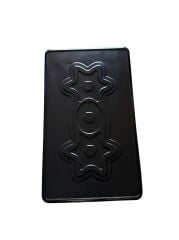 Dorello Kabartma Motifli Mat Siyah Kalın Sac Tabla 90X60