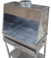 Davlumbazlı mangal - Krom paslanmaz mangal