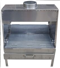 Davlumbazlı mangal - Krom paslanmaz mangal