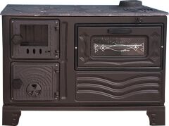 CAMLI SOBA - 40 CM FIRINLI SOBA - BÜYÜK SOBA - DÖKÜM SOBA-  mf65 model dorello soba