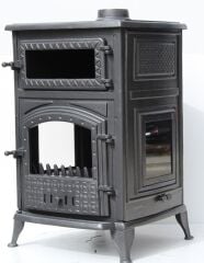 Matte black - MF008 MODEL STOVE - CAST IRON STOVE - BURSA STOVE - ANTIQUE STOVE