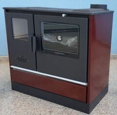 Dorello MF114 Model Bordo Döküm Soba Tuğlalı Fırınlı Kapaklı Soba