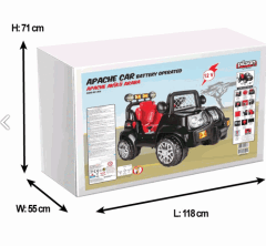 Apache 12V Akülü Araba 05 203 model Pilsan akülü siyah akülü