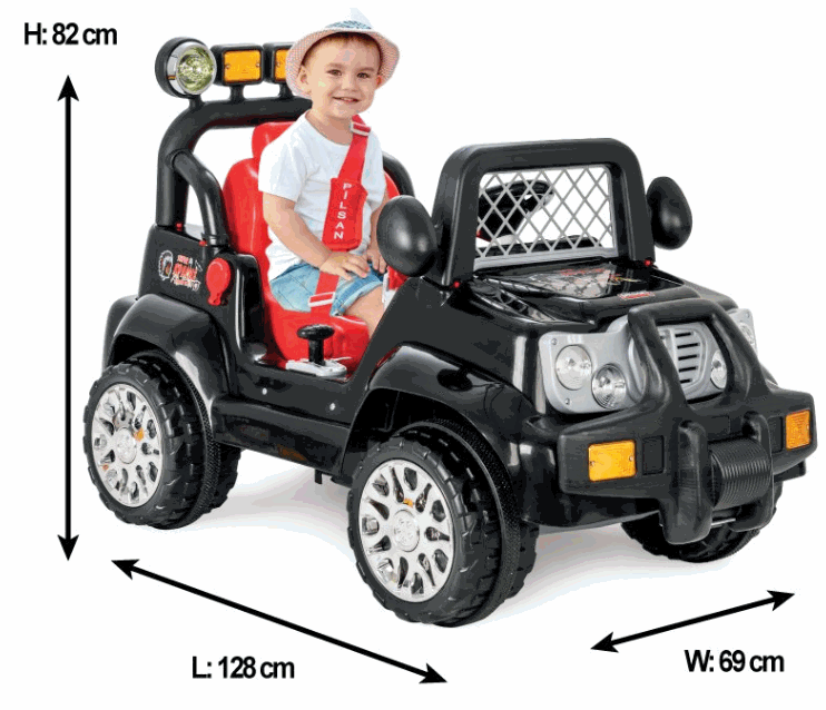 Apache 12V Akülü Araba 05 203 model Pilsan akülü siyah akülü