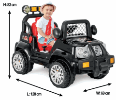 Apache 12V Akülü Araba 05 203 model Pilsan akülü siyah akülü