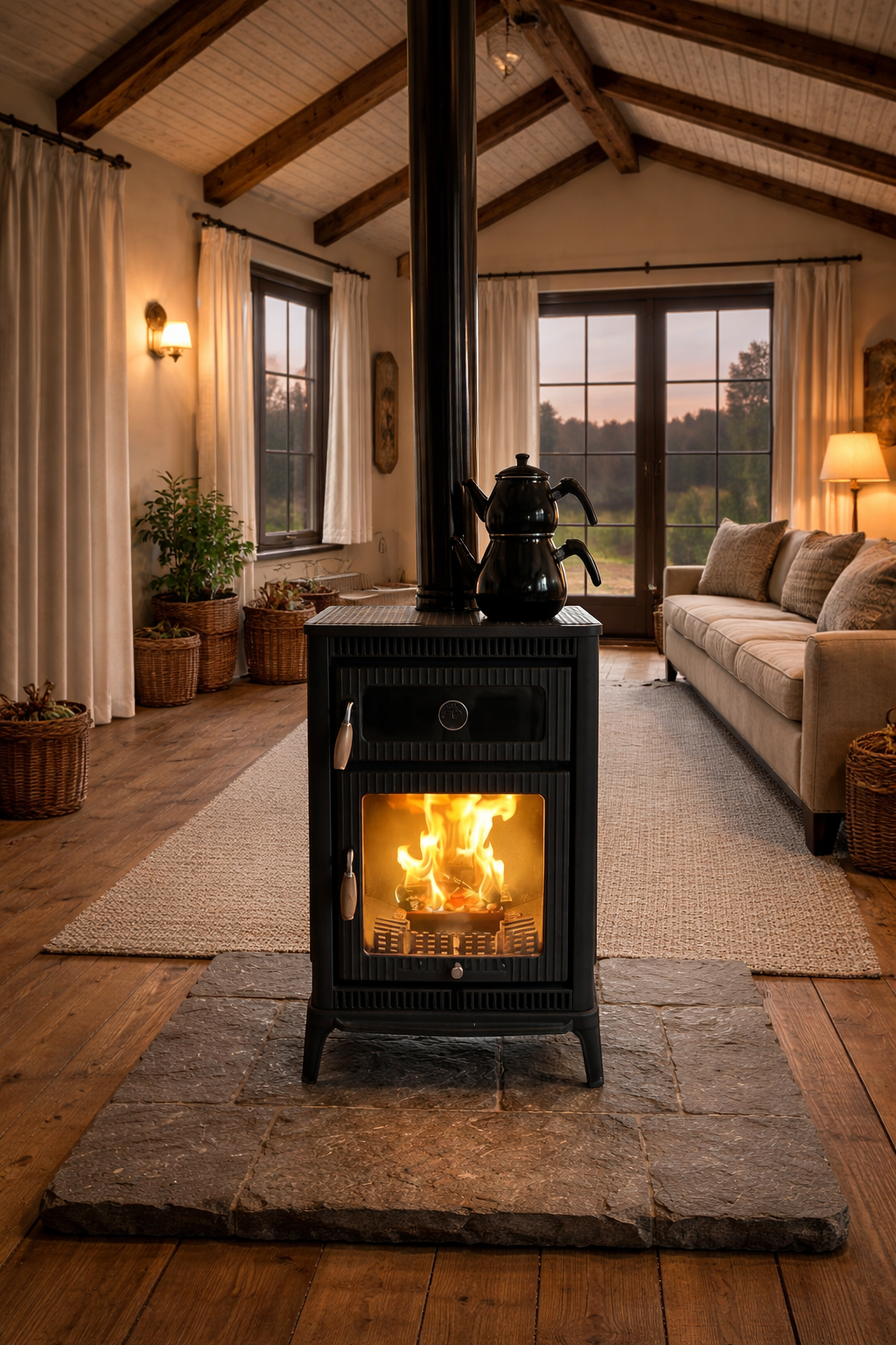 Dorello Pellet Stove – Multi-Fuel Advantage: Burns Wood and Coal