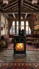 Dorello Pellet Stove – Multi-Fuel Advantage: Burns Wood and Coal