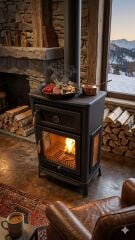 Dorello Pellet Stove – Multi-Fuel Advantage: Burns Wood and Coal