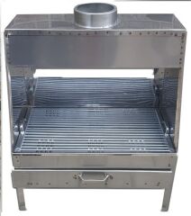 Davlumbazlı mangal - Krom paslanmaz mangal