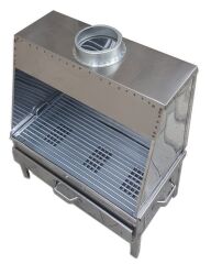 Davlumbazlı mangal - Krom paslanmaz mangal