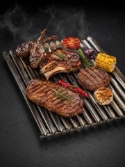 V Kanallı Yağ Kanallı Paslanmaz Izgara Barbekü Mangal Izgarası Dorello