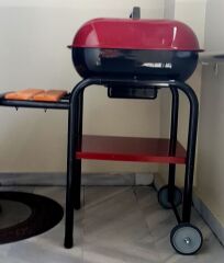 DORELLO Kapaklı Kömürlü Barbekü Mangal – Tekerlekli Bahçe ve Balkon Mangalı vezuv