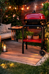 DORELLO Kapaklı Kömürlü Barbekü Mangal – Tekerlekli Bahçe ve Balkon Mangalı vezuv