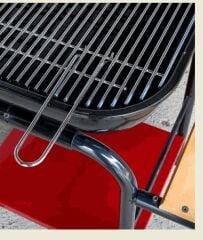 DORELLO Kapaklı Kömürlü Barbekü Mangal – Tekerlekli Bahçe ve Balkon Mangalı vezuv
