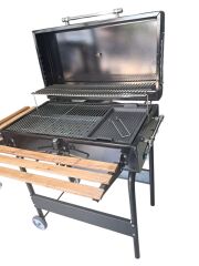 DORELLO Kapaklı Kömürlü Barbekü Mangal – Tekerlekli Bahçe ve Balkon Mangalı ( 75 Cm )