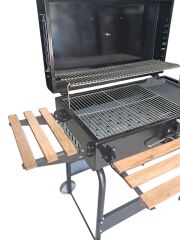 DORELLO Kapaklı Kömürlü Barbekü Mangal – Tekerlekli Bahçe ve Balkon Mangalı ( 75 Cm )