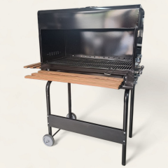 DORELLO Kapaklı Kömürlü Barbekü Mangal – Tekerlekli Bahçe ve Balkon Mangalı ( 55-75 cm )