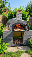 Bahçe Taş Fırın Mangal Pizza ve Ekmek Fırın Bahçenize Şıklık ve Lezzet Katın siyah model