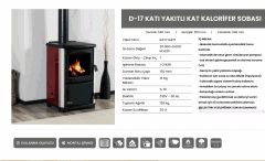 D-17 KATI YAKITLI KAT KALORİFER SOBASI daiwa soba
