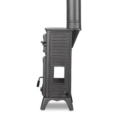 Dorello 3 Tarafı Camlı Fırınlı Pik Döküm Soba DRL-054 Odun Kömür Sobası