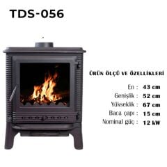 Dorello BDS056 Damla Model Odun Sobası – Kapalı Camsız Şömine Soba