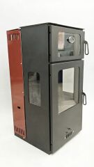 Dorello Hibrit Lüx Gurme Çelik Soba – 3 Camlı, 2 Kat Fırınlı, Pelet ve Odun Yakıtlı, 12 kW – DRL-294