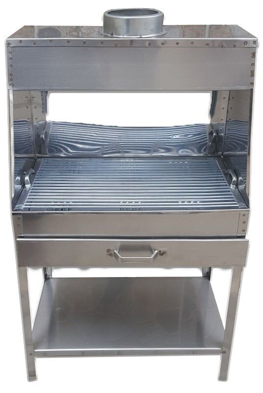 Davlumbazlı Mangal - Krom Paslanmaz Mangal