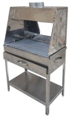 Davlumbazlı Mangal - Krom Paslanmaz Mangal