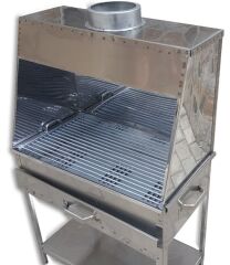 Davlumbazlı Mangal - Krom Paslanmaz Mangal