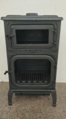 Dorello Döküm Kuzine Soba Yandan Camlı Fırınlı Kuzineli Dik Kuzine Döküm Soba MF223 Model