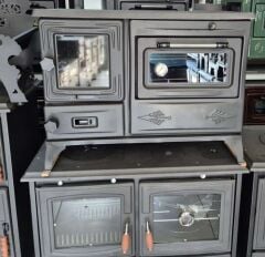 Dorello Döküm Kuzine Soba Fırınlı Döküm Soba Odun Kömür Sobası MF230 Model