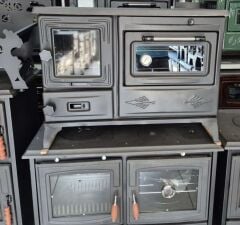 Dorello Döküm Kuzine Soba Fırınlı Döküm Soba Odun Kömür Sobası MF230 Model