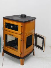 sarı  renkli dokum kuzine soba dokum soba dorello soba bursa dokum soba sac soba emaye pelet baca döneri mf 241 model(Kopya)