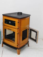 sarı  renkli dokum kuzine soba dokum soba dorello soba bursa dokum soba sac soba emaye pelet baca döneri mf 241 model(Kopya)