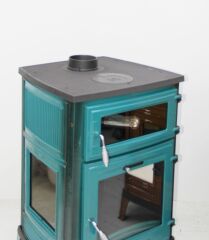 yeşil  renkli dokum kuzine soba dokum soba dorello soba bursa dokum soba sac soba emaye pelet baca döneri mf 241 model