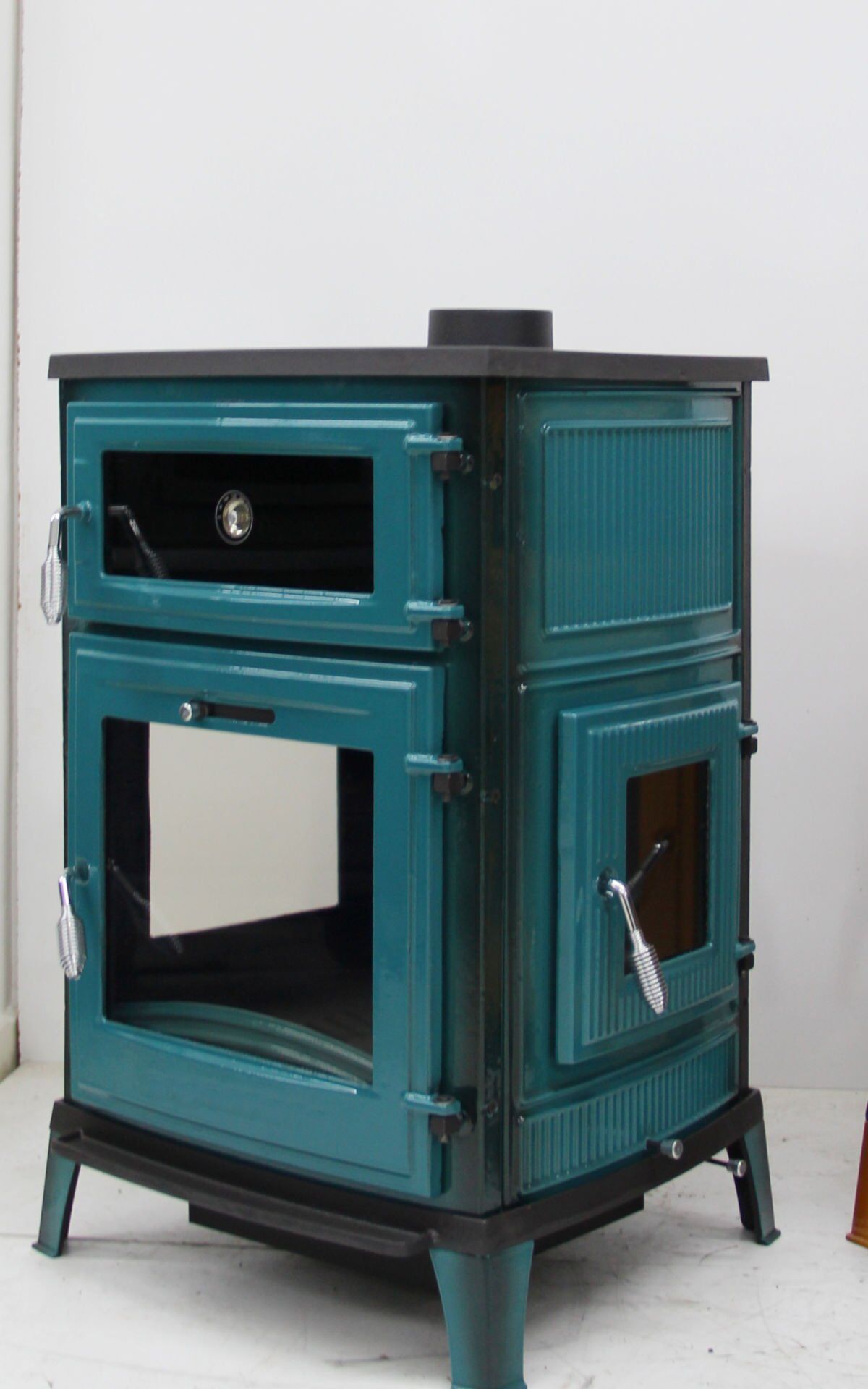 yeşil  renkli dokum kuzine soba dokum soba dorello soba bursa dokum soba sac soba emaye pelet baca döneri mf 241 model